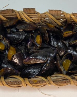 Cesta con Cozze in Cera – Presepe Napoletano 700, Figure25 cm