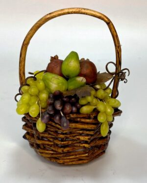 Cestino in Cera con Frutta e Verdura per Presepe Napoletano 700 - Figure 25-30 cm"