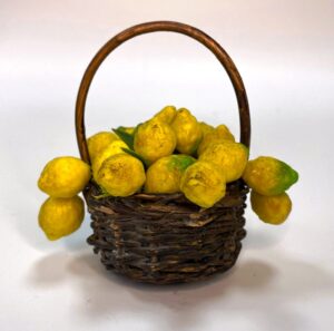 Cestino in Cera Limoni di Sorrento per Presepe Napoletano 700 - Figure 25-30 cm - immagine 4
