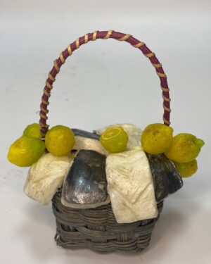 Cestino con Baccalà in Cera – Presepe Napoletano del '700 Figure 25-30 cm