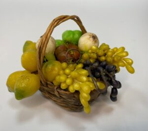 Cestino in Cera con Frutta e Verdura per Presepe Napoletano 700 - Figure 25cm - immagine 2