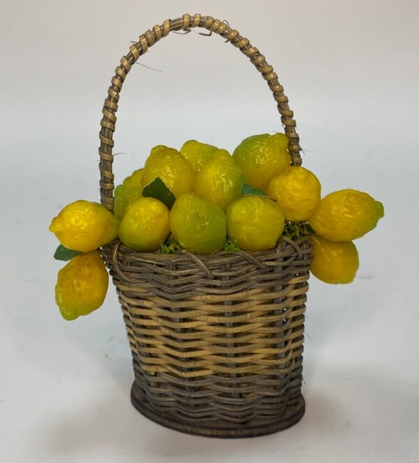 Cesta con Limoni di Sorrento in Cera – Presepe Napoletano 700 Figure25-30 cm