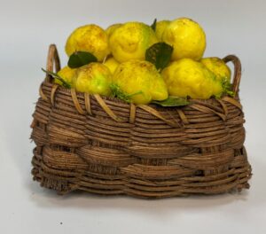 Cesto di limoni in cera – Accessorio per presepe napoletano del '700, figure 25-30 cm - immagine 2