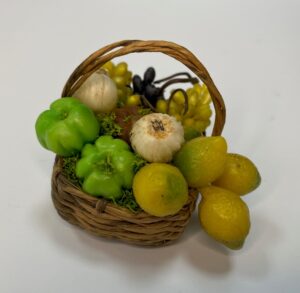 Cestino in Cera con Frutta e Verdura per Presepe Napoletano 700 - Figure 25cm - immagine 3