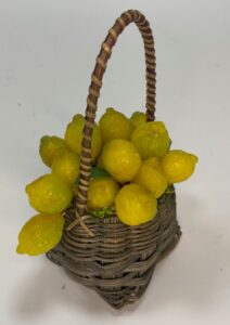 Cesta con Manico di Limoni di Sorrento in Cera – Presepe Napoletano ’700 Figure 30-35 cm - immagine 3