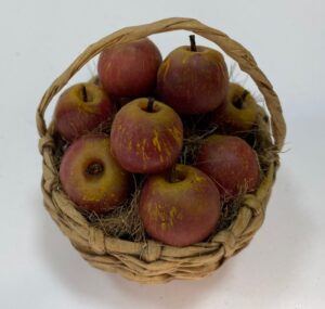 Cestino con Mele a Nurca in Cera – Presepe Napoletano 700, Figure 25-30 cm - immagine 3