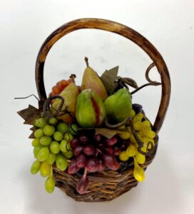 Cestino in Cera con Frutta e Verdura per Presepe Napoletano 700 - Figure 25-30 cm" - immagine 3