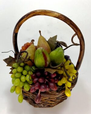 Cestino in Cera con Frutta e Verdura per Presepe Napoletano 700 - Figure 25-30 cm"