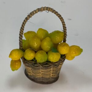 Cesta con Limoni di Sorrento in Cera – Presepe Napoletano 700 Figure25-30 cm - immagine 3