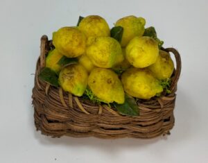 Cesto di limoni in cera – Accessorio per presepe napoletano del '700, figure 25-30 cm - immagine 3