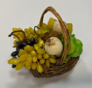 Cestino in Cera con Frutta e Verdura per Presepe Napoletano 700 - Figure 25cm - immagine 4