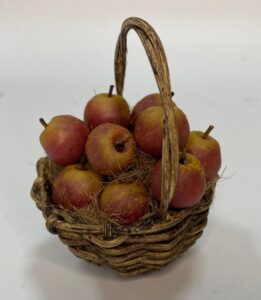 Cestino con Mele a Nurca in Cera – Presepe Napoletano 700, Figure 25-30 cm (Copia) - immagine 4