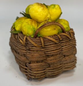 Cesto di limoni in cera – Accessorio per presepe napoletano del '700, figure 25-30 cm - immagine 4