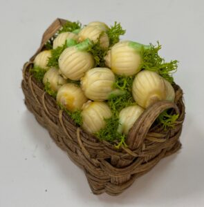 Cesta di finocchi in cera – Accessorio per presepe napoletano del '700, figure 25-30 cm - immagine 4