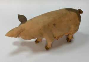 Maiale in terracotta con occhi in vetro – Per figure 20-25 cm – Presepe Napoletano '700 - immagine 4