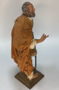 Pastore Mendicante in Terracotta con Occhi in Vetro - Dipinto a Mano - 22/25 cm - Presepe Napoletano del '700 - immagine 5
