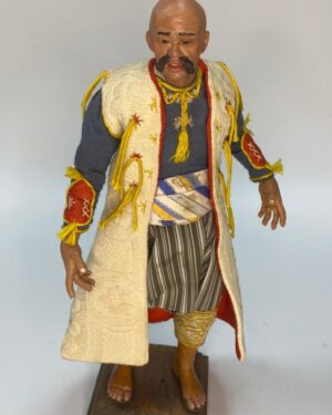 Pastore Orientale in Terracotta con Occhi in Vetro - Dipinto a Mano - 22/25 cm - Presepe Napoletano del '700