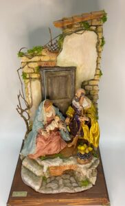 Natività Presepe Napoletano con Pastori in Terracotta e Occhi in Vetro – Struttura con Rovine - immagine 6