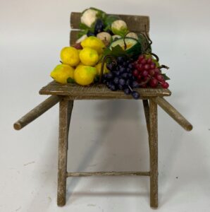 Carriola con frutta e verdura in cera – Accessorio per figure 22-25 cm – Presepe Napoletano '700 - immagine 4