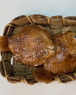 Cesta con Pesci in Cera – Accessorio per Pastori 25 cm – Presepe Napoletano '700