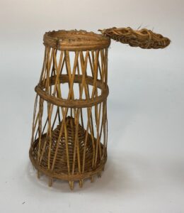 Nassa intrecciata a mano – Accessorio per pastori 25-30 cm – Presepe napoletano '700 - immagine 2