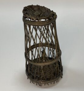 Nassa intrecciata a mano – Accessorio per pastori 25-30 cm – Presepe napoletano '700 - immagine 2