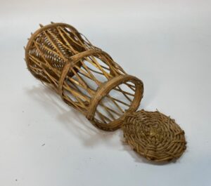 Nassa intrecciata a mano – Accessorio per pastori 25-30 cm – Presepe napoletano '700 - immagine 3