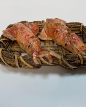 Cesta con Totani in Cera – Miniatura per Presepe Napoletano 25-30 cm